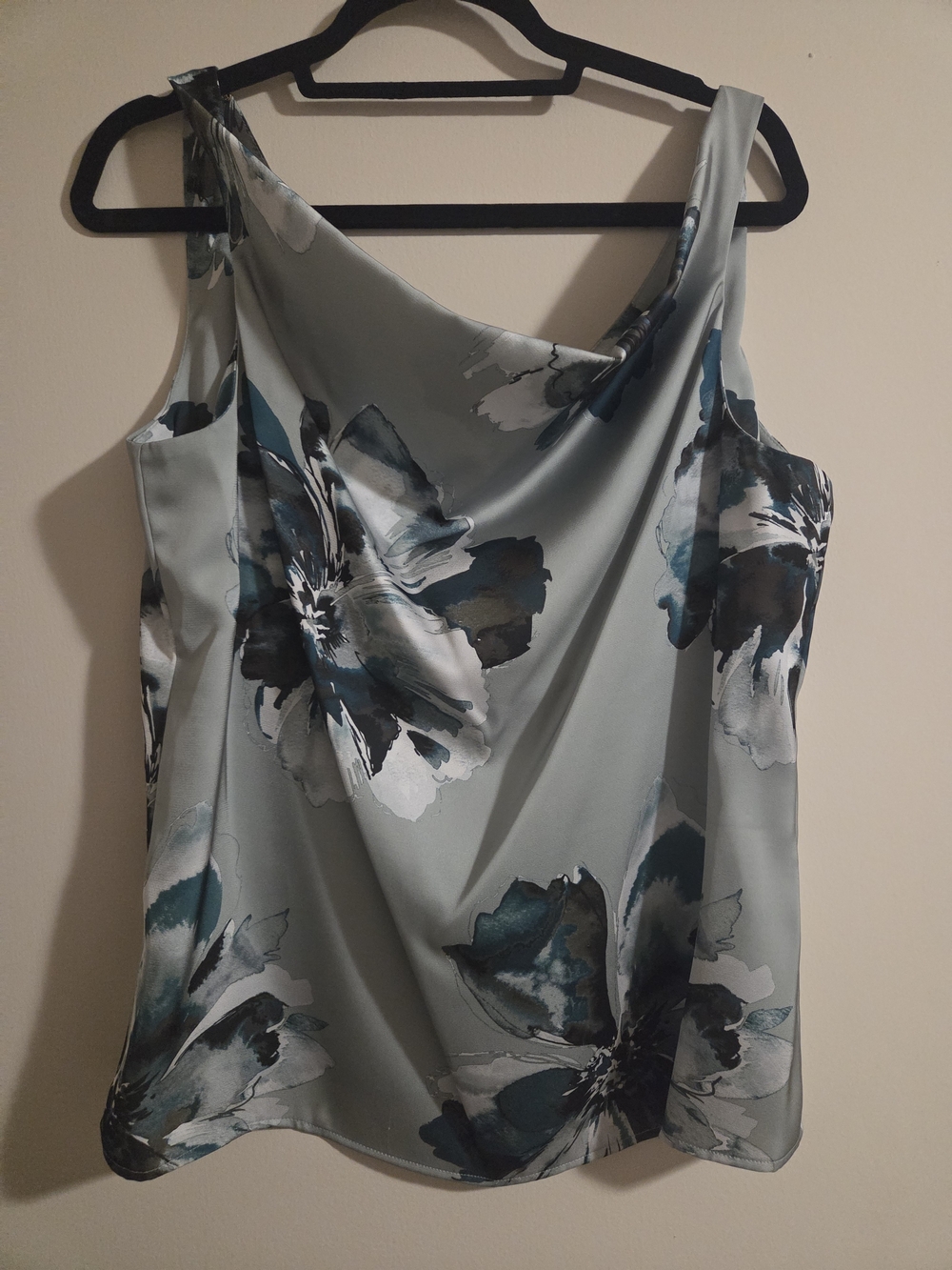 Donna Karan Sage Green Floral Cowl Neck Camisole